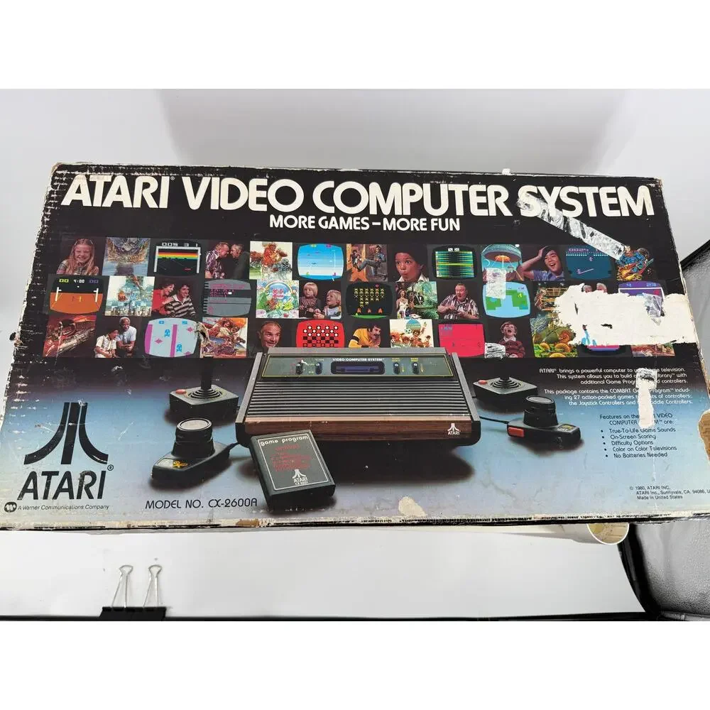 Atari 2600 Video Computer System Original Box Paddle Controllers Untested